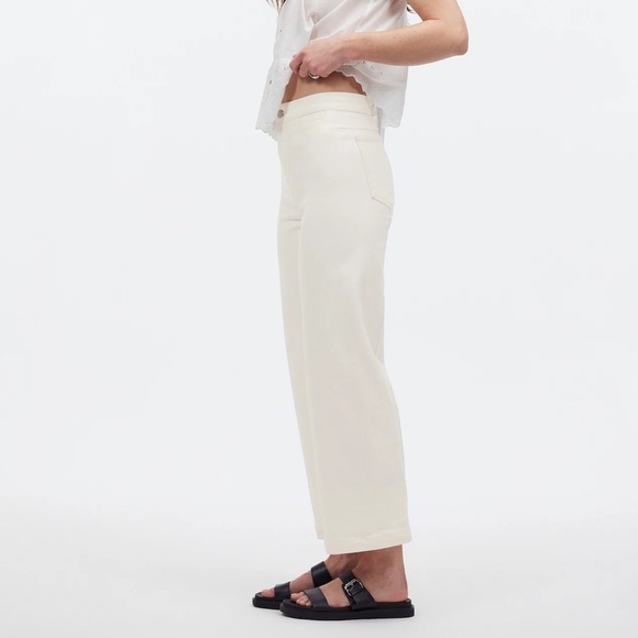 NWT Madewell Emmett Wide-Leg Welt pocket edition Jeans Tile White size 29 FLAW - Picture 13 of 14